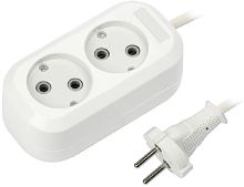 Удлинитель без заземления Smartbuy 2х2,0м 10А 2200Вт белый фото Удлинитель без заземления Smartbuy 2х2,0м 10А 2200Вт белый картинка